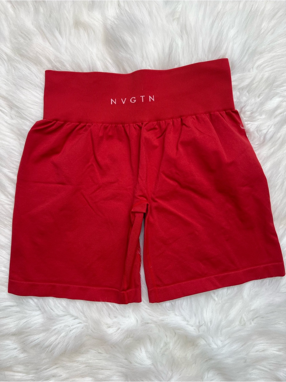NVGTN Women's High-Waist Active Shorts in Red